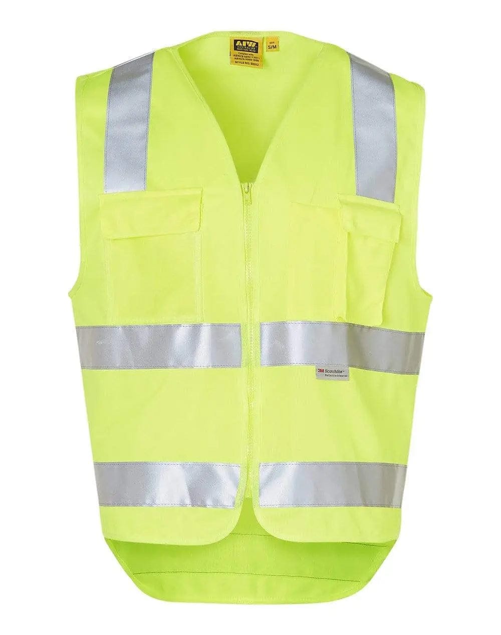 Hi-vis Safety Vest With Id Pocket & 3m Tape SW42